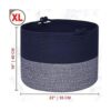 MINTWOOD Design XXXXLarge Canasta decorativa de cuerda de