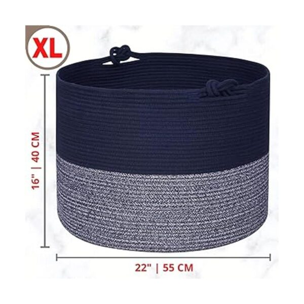 MINTWOOD Design XXXXLarge Canasta decorativa de cuerda de