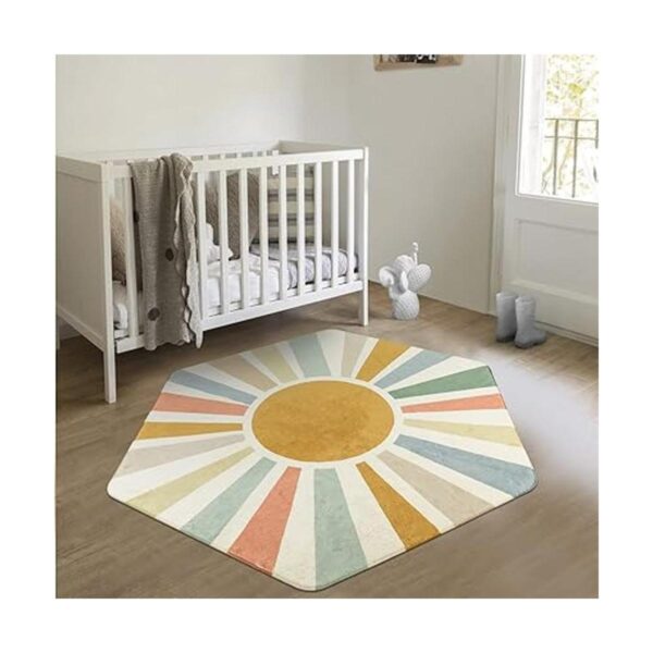 STARUIA Hexagon Sun Alfombra bohemia para entrada 4 x 4