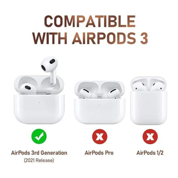 PHOEACC Cute AirPod Gen 3 Case with Glitter Shell Pearl_2