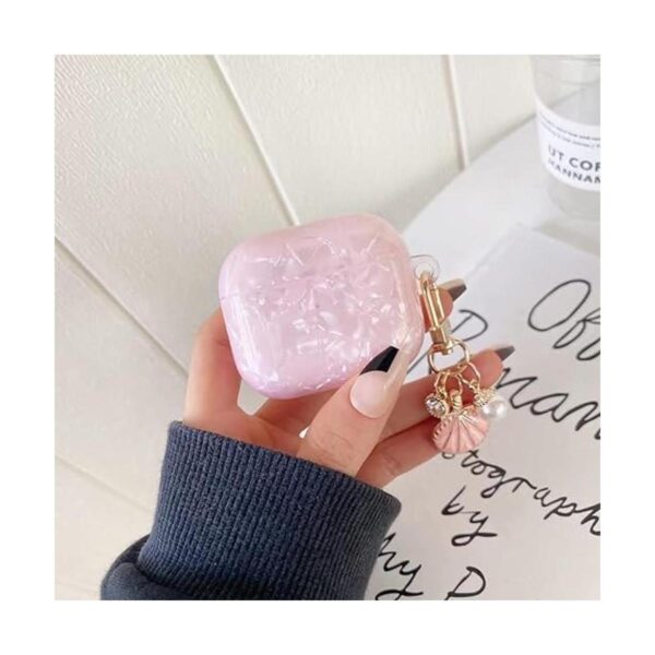 PHOEACC Cute AirPod Gen 3 Case with Glitter Shell Pearl_3
