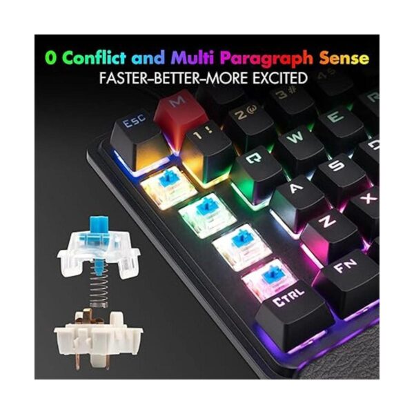 Teclado mecánico para juegos de una mano interruptor MX_3