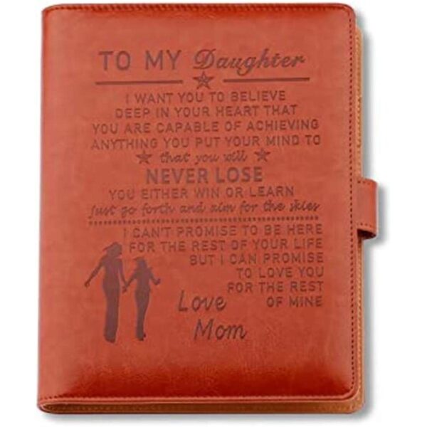 To My Daughter Gifts From Mom Birthday Cuaderno de cuero_1