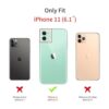 Fycyko Funda compatible con iPhone 11 con brillantina_2