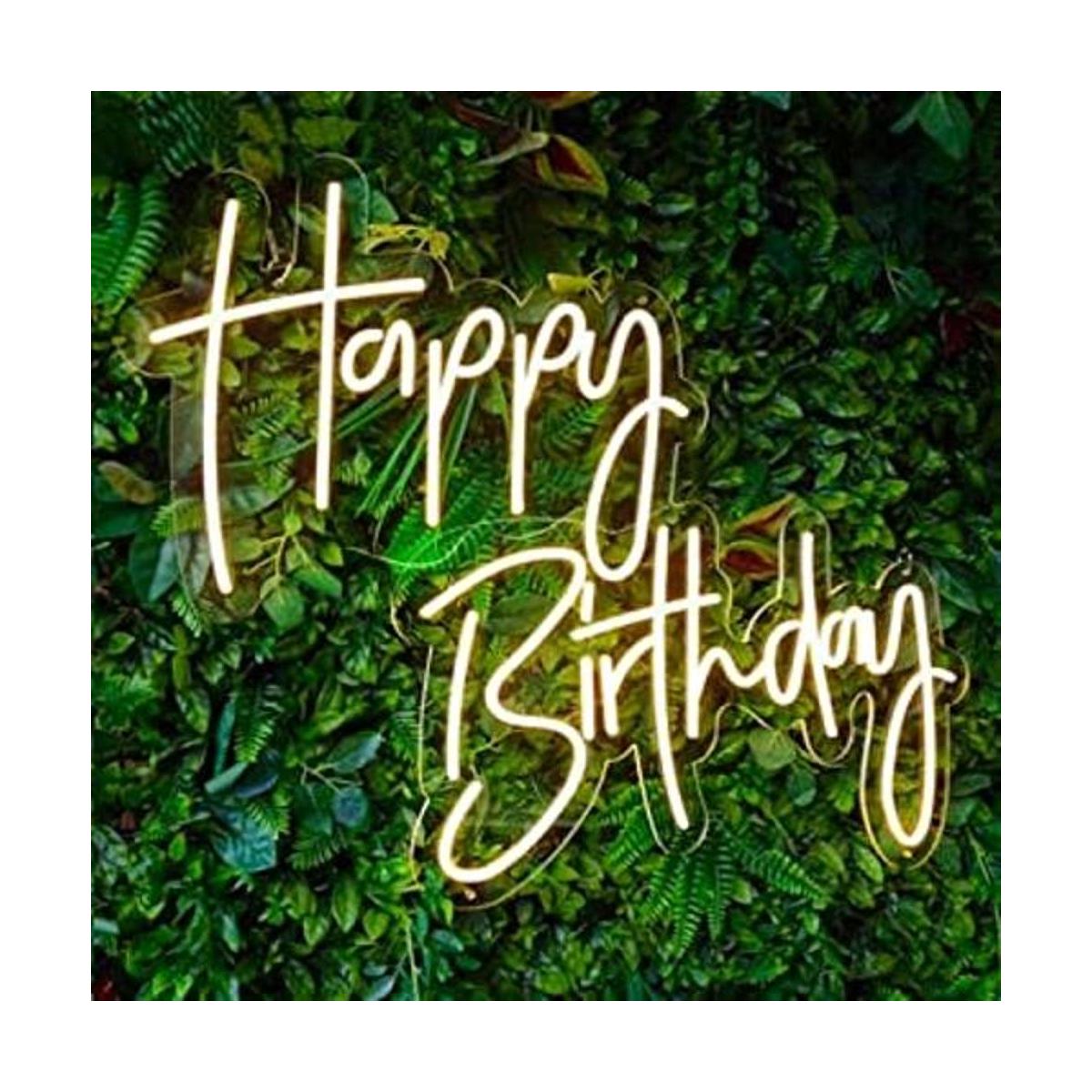 Letreros de neón de feliz cumpleaños para decoración de