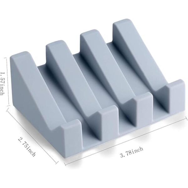Jabonera de silicona con drenaje para ducha y baño_3