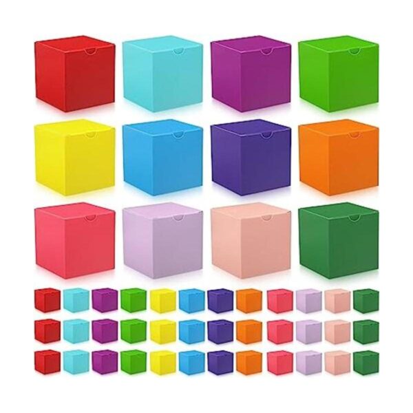 Paquete de 48 cajas de regalo coloridas cajas de papel