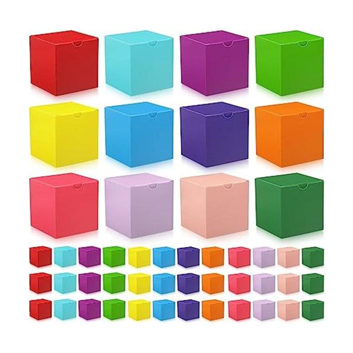 Paquete de 48 cajas de regalo coloridas cajas de papel