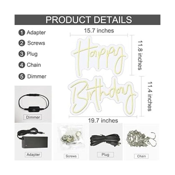 Letreros de neón de feliz cumpleaños para decoración de_6