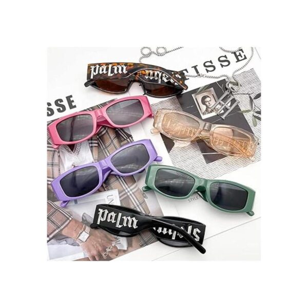 Paquete de 6 lentes de sol rectangulares irregulares retro