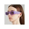 Paquete de 6 lentes de sol rectangulares irregulares retro