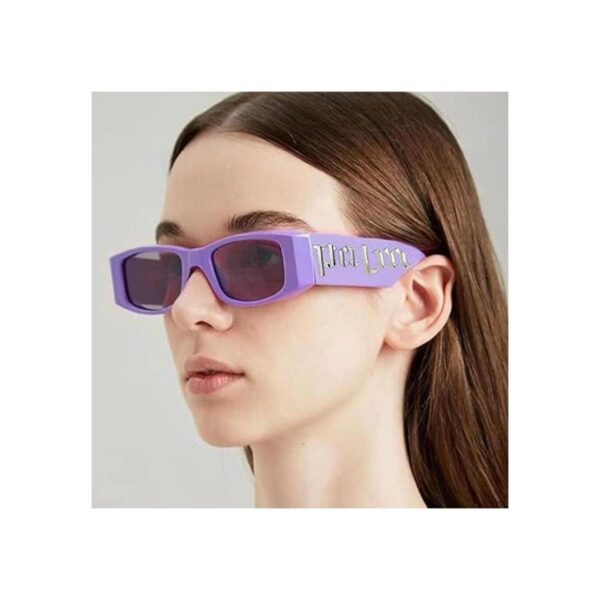 Paquete de 6 lentes de sol rectangulares irregulares retro