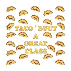 Taco Bout a Great Class Cutout con 48 recortes de taco