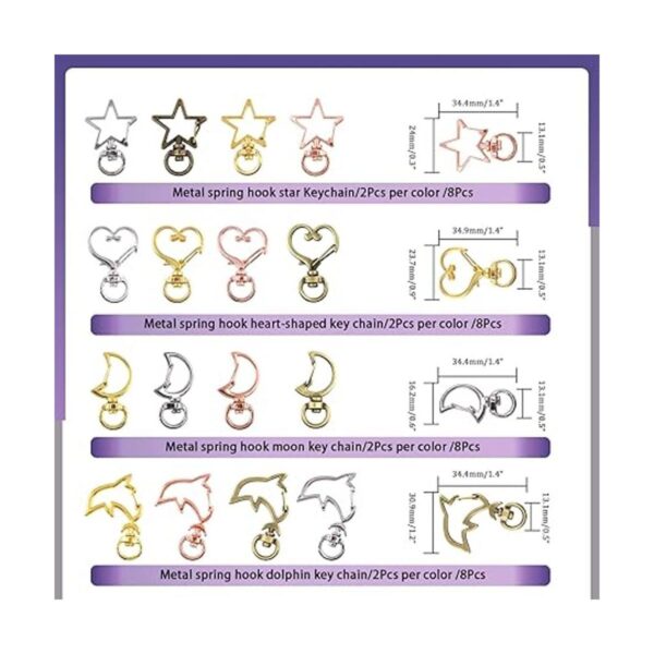 Swpeet Kit surtido de 32 piezas de 4 formas de 4 colores
