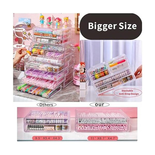 Organizador de maquillaje apilable de 6 cajones_3