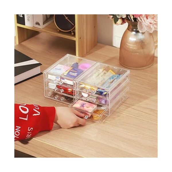 Organizador de maquillaje apilable de 6 cajones_4