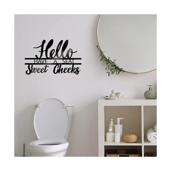 Letrero de pared de metal con texto en inglés Hello Sweet