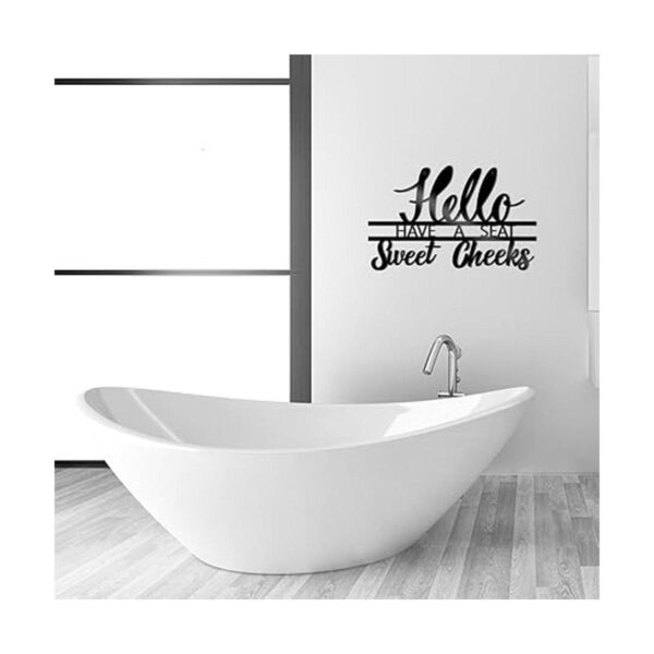 Letrero de pared de metal con texto en inglés Hello Sweet