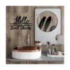 Letrero de pared de metal con texto en inglés Hello Sweet