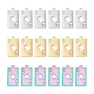 DICOSMETIC 18 piezas de 3 colores de cartas A colgantes