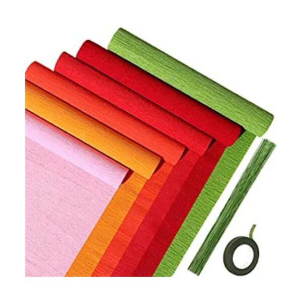 Gersoniel 57 piezas de papel crepé para bricolaje 6
