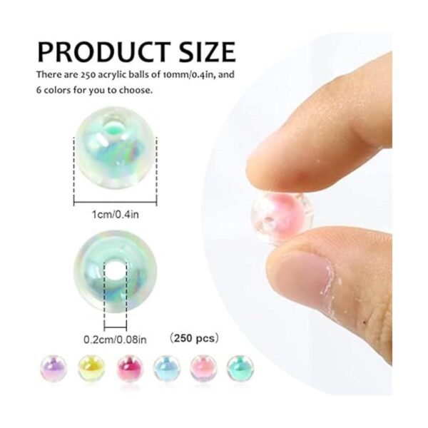 Modixun 250 cuentas acrílicas de color caramelo brillante