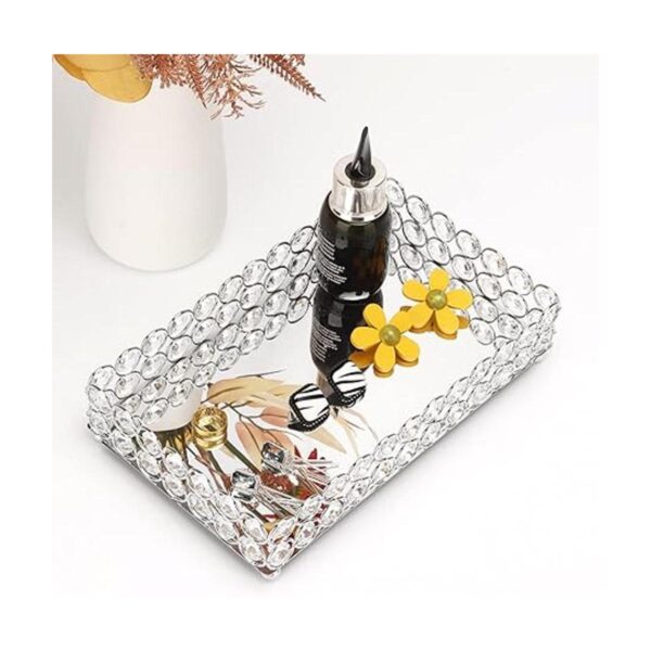 Perfume Trays for Dresser Crystal Mirrored Perfume Tray_3