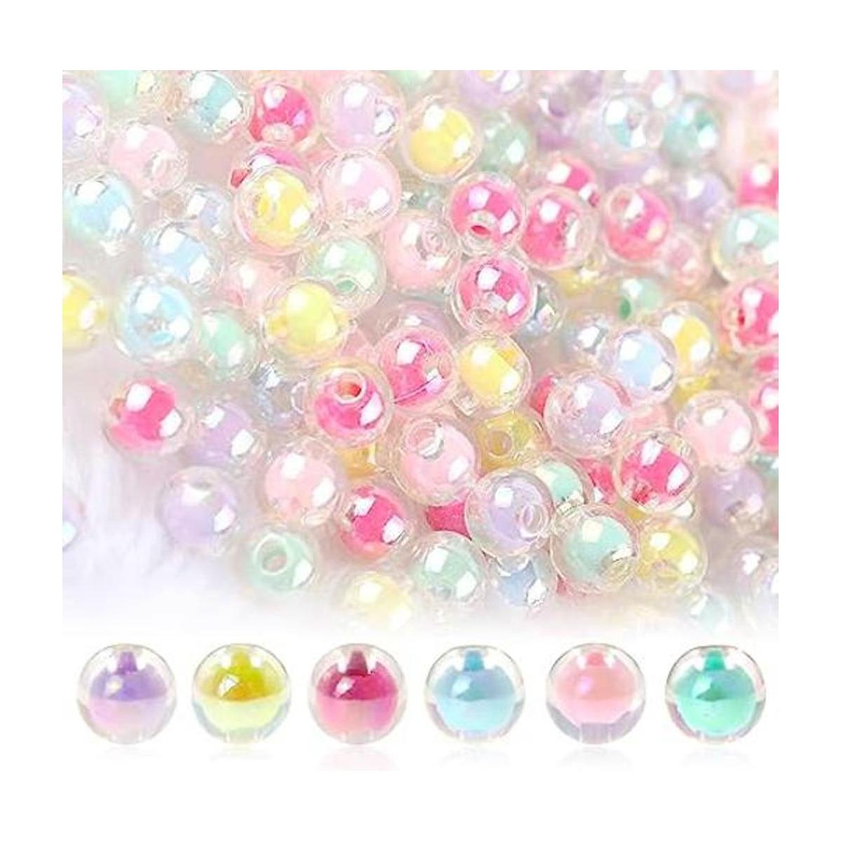 Modixun 250 cuentas acrílicas de color caramelo brillante