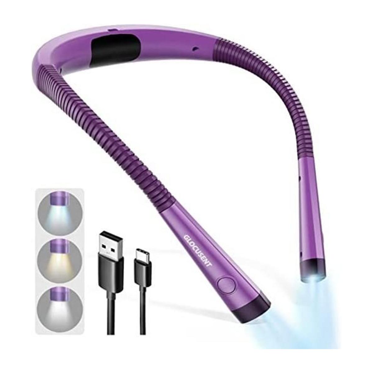 Glocusent Luz LED de lectura para el cuello luz de libro