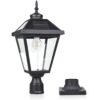 Kemeco Luz solar para poste ST4334Q de metal brillante_1