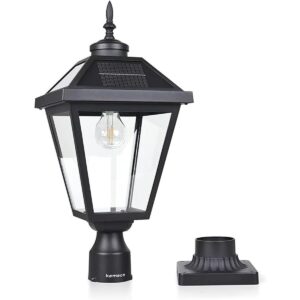 Kemeco Luz solar para poste ST4334Q de metal brillante_1