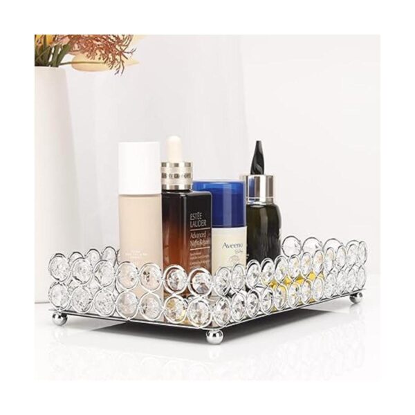 Perfume Trays for Dresser Crystal Mirrored Perfume Tray_4