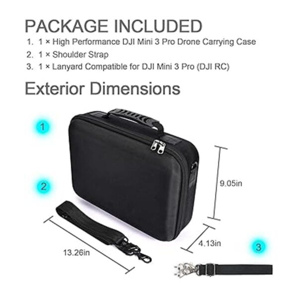 RAIACE Funda de transporte rígida compatible con DJI Mini_3