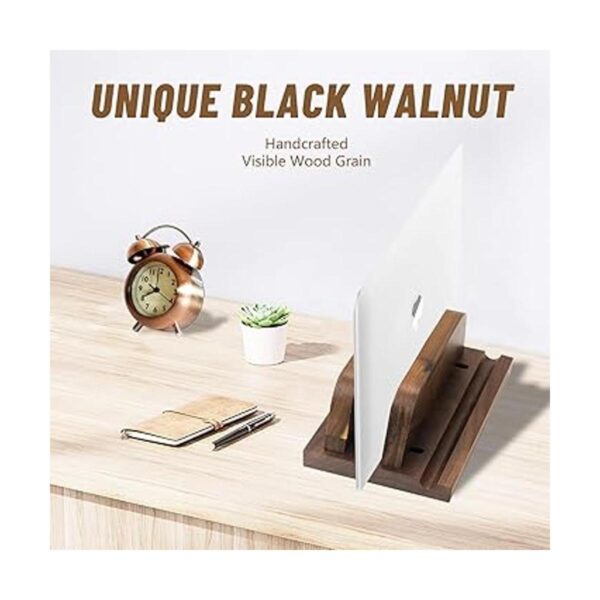 Soporte vertical para laptop de madera soporte ajustable_3