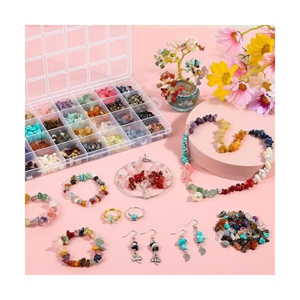 Cuentas de piedra de cristal de 32 colores para hacer