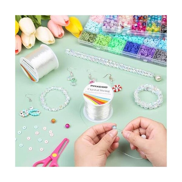 Paxcoo Cuerda de pulsera elástica de 2 rollos para