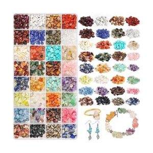 Cuentas de piedra de cristal de 32 colores para hacer
