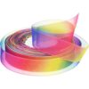 Hapeper Cinta de gasa transparente de organza arcoíris_2