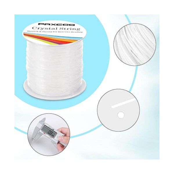 Paxcoo Cuerda de pulsera elástica de 2 rollos para