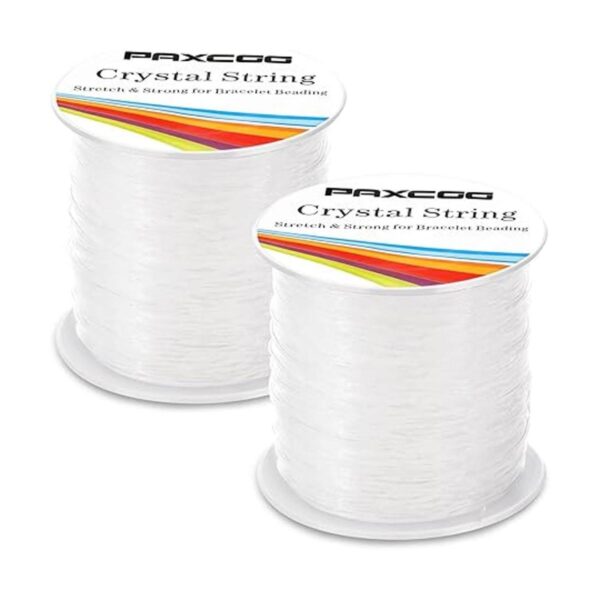 Paxcoo Cuerda de pulsera elástica de 2 rollos para
