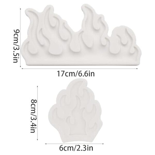 KuuGuu 3 moldes de decoración de borde de pastel con llama_2