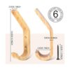HNYYZL Ganchos de pared de madera paquete de 6 ganchos