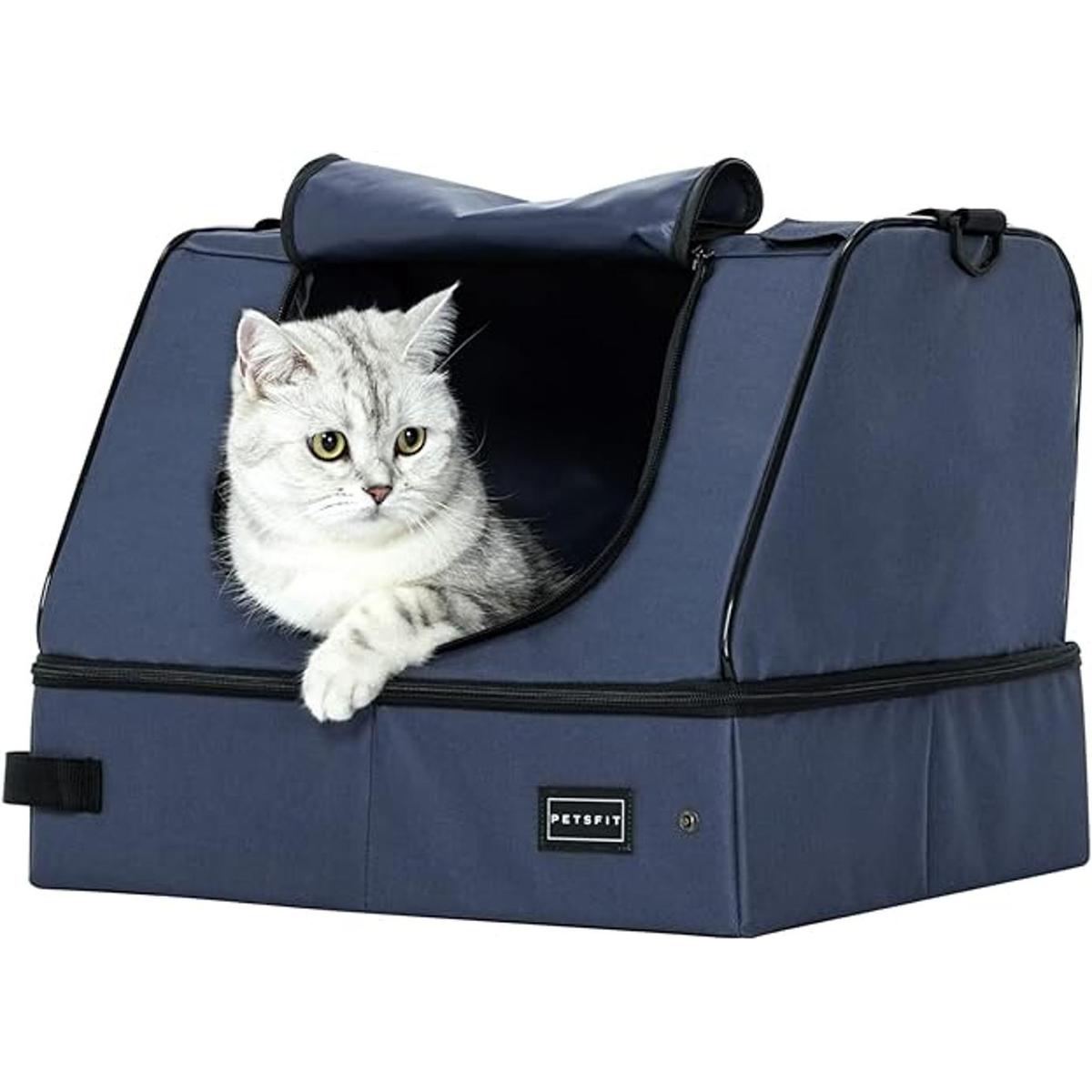 Petsfit Caja de arena portátil plegable de tela para