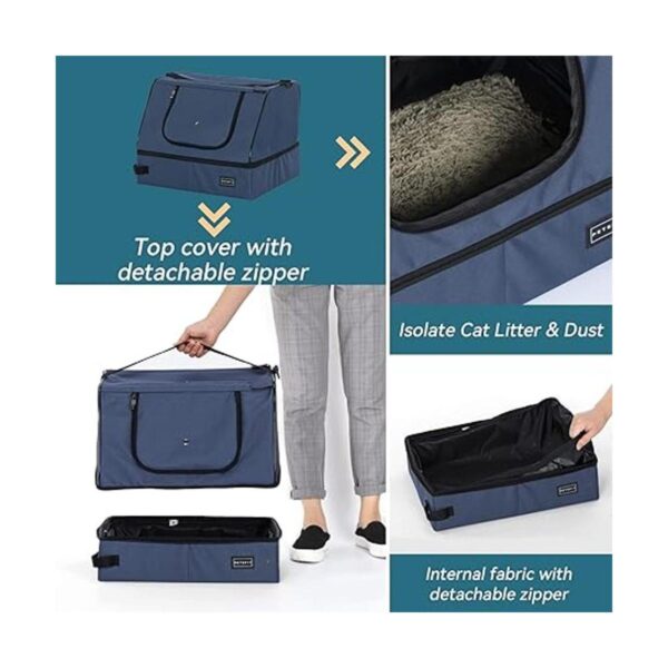 Petsfit Caja de arena portátil plegable de tela para