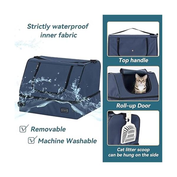 Petsfit Caja de arena portátil plegable de tela para
