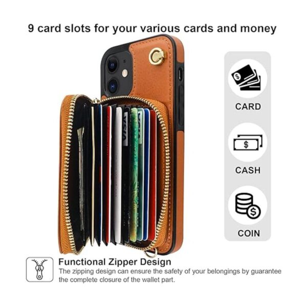 Bocasal Funda tipo cartera cruzada para iPhone 1212 Pro_4