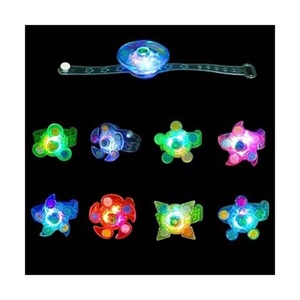 Paquete de 25 pulseras giratorias con luz LED recuerdos_5
