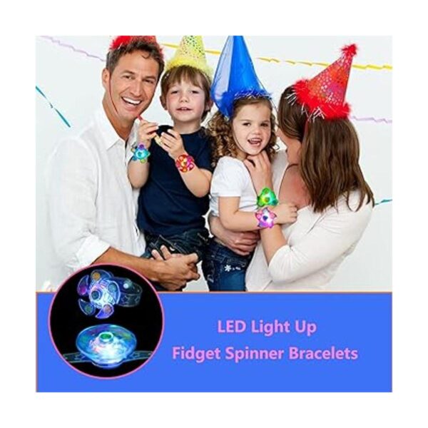 Paquete de 25 pulseras giratorias con luz LED recuerdos_2