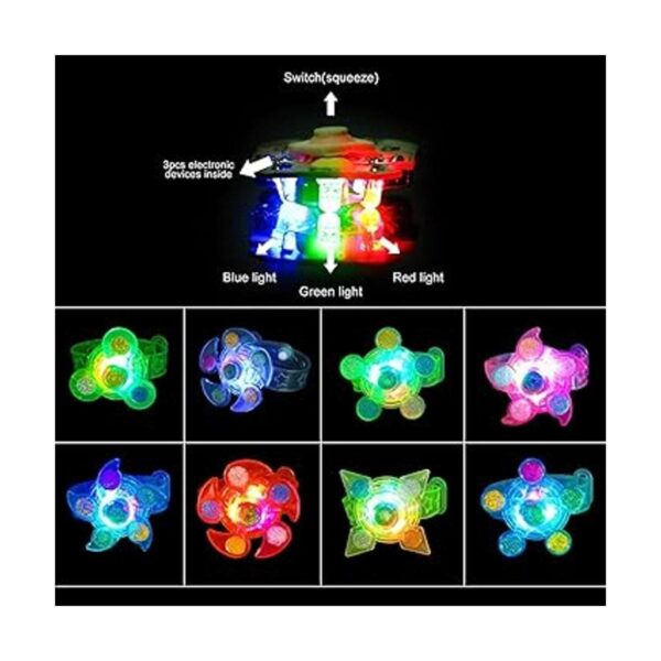 Paquete de 25 pulseras giratorias con luz LED recuerdos_6