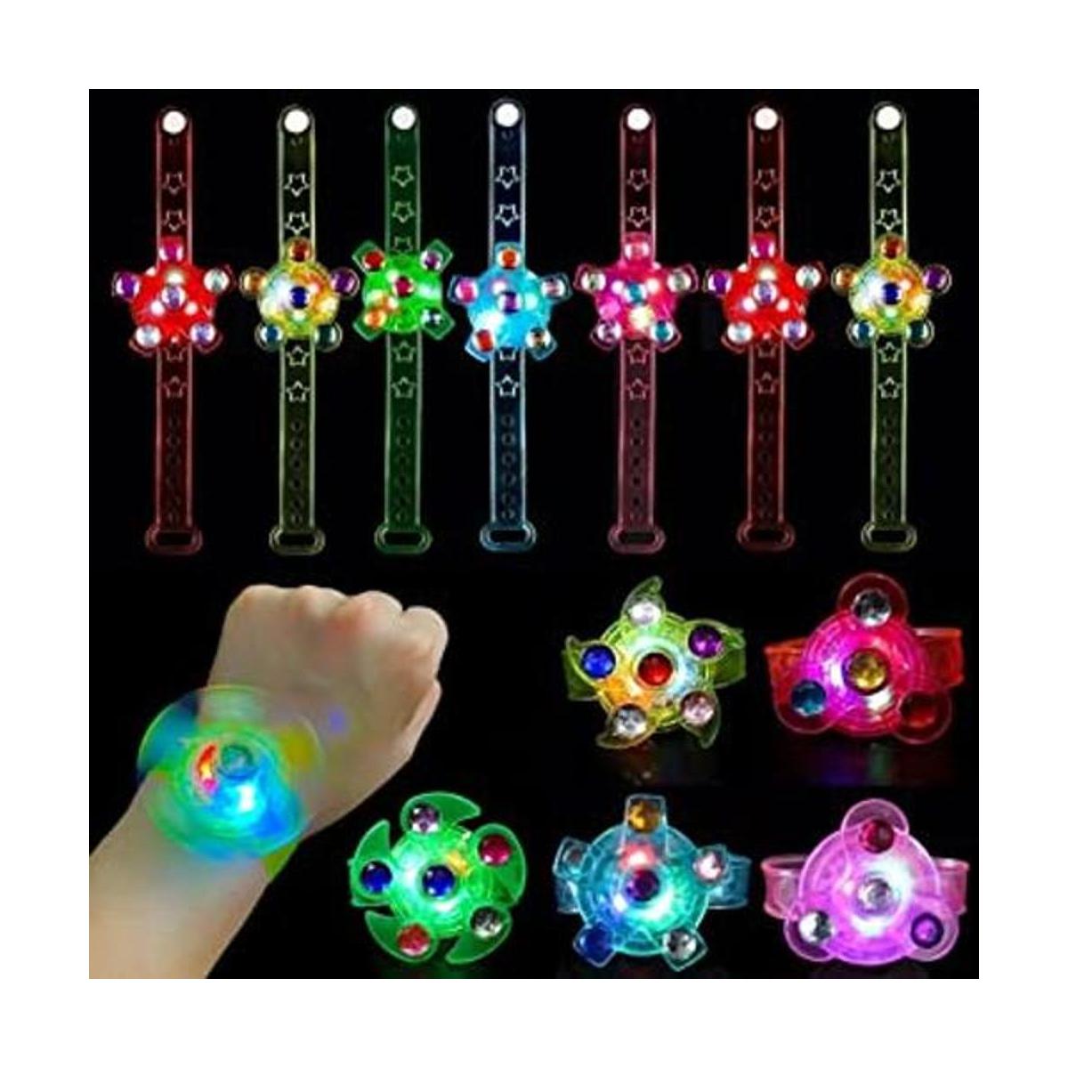 Paquete de 25 pulseras giratorias con luz LED recuerdos